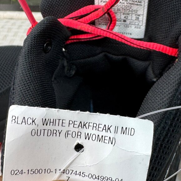Columbia Womens Peakfreak II Mid Outdry Hiking Boots Size 11 Black/Red Ortholite - Picture 5 of 9